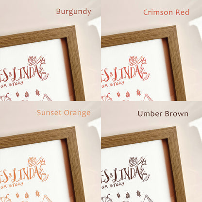 Print + Digital Custom Love Story Map
