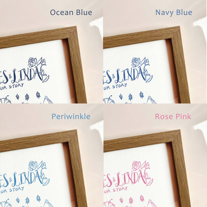 Print + Digital Custom Love Story Map