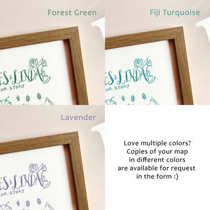 Print + Digital Custom Love Story Map